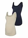MAMALICIOUS Damen Mlheal Tank Top 2-pack A., Mellow Buff, Einheitsgröße