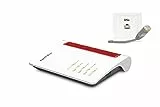 FRITZ!Box 7510 (Wi-Fi 6 DSL-Router (WLAN AX), bis zu 600 MBit/s (2,4 GHz), VDSL-Supervectoring 35b bis zu 300 MBit/s, WLAN Mesh, DECT-Basis, Media Server, geeignet für Deutschland)