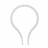 OIDEA Perlenkette Damen Choker Halskette: Elegant Weiß Kropfband Kette Verstellbar Schlangenkette Vintage Acryl Perlenhalskette Hochzeit Party Schmuck Accessoires Y2K Stil Geschenk für Frauen