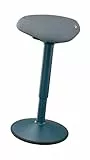 Leitz Ergo Active Stehhocker mit Dual Density Foam Komfortsitz, Bürohocker höhenverstellbar von 57 bis 82 cm, Sitzbezug aus 100% Recycling-Material, Für bis zu 110kg, Ergo-Serie, Dunkelgrau, 65450089