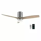 Cecotec Deckenventilator mit Licht und WiFi EnergySilence Aero 5600. 40 W, 52 Zoll mit 3 Flügeln, Fernbedienung, Schutz IP44, Winter-Summer-Modus, Timer