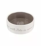 TRIXIE 25054 Napf Pet's Home, Keramik, 0,8 l/ø 16 cm, Creme/Taupe