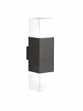 Trio Leuchten LED Außen-Wandleuchte, Aluminiumguss, inklusiv 2 x E14, 4 W, Höhe 33 cm, anthrazit 220060242