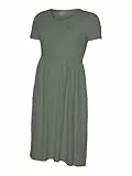 Mama.licious Damen Mlmia Ss JRS Abk Skater Dress Noos, Agave Green, L EU