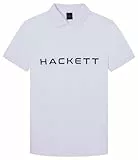Hackett London Herren Essential Polo Polo, White (White/Navy), S