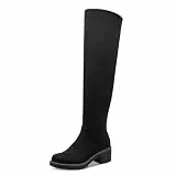 Marco Tozzi Damen Overknee Stiefel mit Blockabsatz Vegan, Schwarz (Black), 40 EU