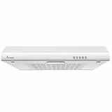 KKT KOLBE Dunstabzugshaube 60 cm | Unterbauhaube | Flachschirmhaube | Druckknopf Bedienung | LED-Beleuchtung | Abluft Umluft | 3 Leistungsstufen | Weiß | UBH600W