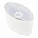 Holibanna 1 Stück Lampenabdeckung aus dekorativem Stoff lampenschirm oval Weißer Lampenschirm weißer ovaler Lampenschirm rustikal Tischlampenabdeckung aus Stoff Dekorative helle Schatten