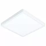 EGLO LED Deckenleuchte Fueva 5, L x B 28,5 cm, 1 flammige Aufbauleuchte aus Stahl und einer Kunststoff Leuchtfläche, Deckenlampe in Weiß, LED Aufbaulampe warmweiß