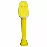 Scrub Daddy Dish Daddy Spülschwamm mit Spülmittelspender - Innovative Haushalt Flaschenbürste mit auswechselbarem Kopf - Temperaturempfindlicher Schwamm für sanfte und kraftvolle Reinigung - Gelb