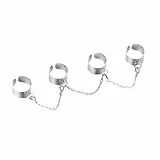 Happyyami Offene Finger Kette Ringe Kombination Ring Stapelbar Knuckle für Frauen der Partei Punk Gothic Stange Jahrgang Schmuck