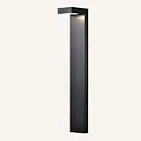 NEONA VITO LED Wegeleuchte Schwarz Outdoor – Gartenleuchte IP65 eckiger Kopf, COB 8W, CRI 89, warmweiß, Aluminium Glas, Höhe 63cm, 230V