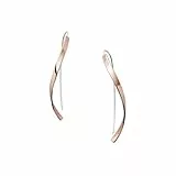 Skagen Damen Edelstahl Ohrringe mit Ohrbügelverschluss, Tropfenlänge: 50mm