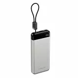 EcoFlow Rapid Powerbank 20000mAh, 45W PPS Schnellladen, mit integriertem ausziehbarem USB-C Kabel für unterwegs, X-Guard Sicherheitstechnologie, geeignet für iPhone, Galaxy, iPad, Laptop, Silber