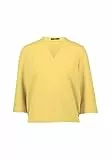 zero Damen Sweatshirt mit Strukturmuster 42, Oil Yellow