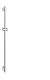 hansgrohe Unica Varia - Brausestange, Duschstange 105 cm mit Duschkopfhalterung verstellbar, Chrom