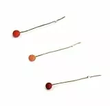 Gry & Sif Handgemacht & Fairtrade-Zertifiziert Stilvolles Design X Kunsthandwerker aus Nepal | Künstliche Punktblumen aus Filz - Künstliche Blumen für Wohnzimmerdekoration | Rostrot | 3er-Set