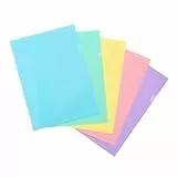 VIQUEL - Beutel mit 10 Eckhüllen A4 Rainbow Pastell aus Polypropylen 13/100 – 10 Stück A4 – verschiedene Farben
