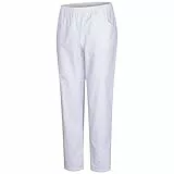 MISEMIYA - PANTALONS Unisex Taille Elastique UNIFORME DE Travail Clinique HÔPITAL NETTOYAGE VÉTÉRINAIRE SANTÉ HÔTELLERIE - Ref.8312 - Medium, Weiß 21