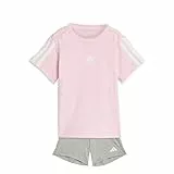 adidas Unisex Baby ESSENTIALS T-SHIRT SET, clear pink/white/white, 2-3 Years