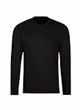Trigema Herren Aus 100% Baumwolle Langarmshirt, Schwarz, L EU