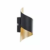Lindby Wandlampe schwarz gold, Uplight und Downlight Effekt Wandleuchte innen IP20 Wandspot 1x G9 ohne Leuchtmittel Wandbeleuchtung Wohnzimmer Esszimmer