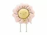 PartyDeco Airwalker Folienballon Blume 104x104 cm | Rosarot