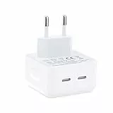 iPhone Ladegerät,35W USB C Power Adapter für iPhone 16 15 14 13 12 11,Dual USB C Charger Netzteil Schnellladegerät Stecker für iPhone 16 15 14 Pro/16 15 14 Pro Max/16 15 14 Plus/13 12 Pro Max,Google
