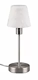 Trio Leuchten Tischleuchte Luis II 595700107, Metall Nickel matt, Glas alabasterfarbig weiß, exkl. 1x E14, On/Off Touch