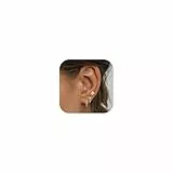 Dochais 3 Paar Silber Ohrringe Set - 14K Vergoldete Creolen, Hypoallergene Klein Hoop Earrings, Zirkonia Schlafen Knorpel Ohrstecker für Damen Herren