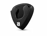 ROTOPATA 2 Stück Plektrum Halter Gitarre selbstklebend – Guitar Pick Holder mit Feder, Gitarren Zubehör für E-Gitarre, Akustikgitarre, Bass & Ukulele, Pick Holder Schwarz (ohne Plektren)