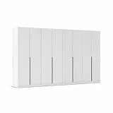 Rauch Möbel Alabama, Kleiderschrank für Schlafzimmer, Kinderzimmer, Wohnzimmer, Garderobe, Flur, 8-türig, mit Zubehör Premium, Farbe Weiß, Breite 360 cm