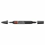Winsor & Newton ' ProMarker ' 0203252 - Professioneller Layoutmarker - 2 Spitzen, fein & breit für Zeichnungen, Design & Layouts - Walnuss