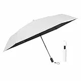 AKINOYAMA Taschenschirm Auf-Zu Automatik Safety Einfach Zu Bedienen Extra Leicht 230g Windproof Sonnenschutz Regenschirm Freien UV Faltender Regenschirm für Erwachsene und Kinder (weiß)
