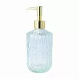 PARSA Beauty Seifenspender Glas goldene Akzente stilvolles Badezimmer-Accessoire nachfüllbar langlebiges Design umweltfreundlich hygienisch