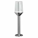 LEDVANCE LED Stehleuchte und Wegeleuchte für E27 Leuchtmittel, Design Leuchte in Kelchoptik für Außen, 50cm Höhe, Edelstahl, ENDURA CLASSIC CALICE 50CM E27