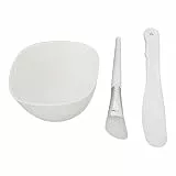 Sonew 3 In 1 Gesichtsmasken Rührschüssel Set, DIY Silikon Masken Schüssel, Maskenpinsel und Spatel, DIY Clay Mask Mixing Tools für den Salon zu Hause