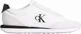 Calvin Klein Herren Runner Sneaker Retro Mix mit Logo, Weiß (Bright White/Black), 46