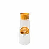 Decora 0379171 Flasche für Badezimmer, 250 ml, mit perforiertem Deckel Ø 6,5 cm, ideal zum Benetzen von Süßigkeiten, mit Skala, hergestellt in Italien, Kunststoff, Orange