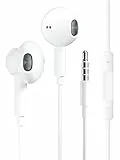 kopfhörer mit Kabel in Ear kopfhörer Kabel Ohrhörer mit Mikrofon und Lautstärkeregler Headset mit 3.5mm Kopfhörern für Phone Samsung Huawei Android Smartphone Laptop MP3 Players
