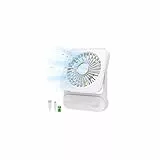 Ajgvq Tischventilator, USB Ventilator Akku von 12h Akkulaufzeit, Mini Ventilator Leise mit 3 Stufen, 135° Verstellbar, Ultraleise & Vibrationsfrei, Lüfter für Büro, Zuhause, Reise
