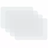 Vénilia Tischset Transparent, Platzset für Esszimmer, Esstischmatten, Telleruntersetzer, Platzdeckchen, abwischbar, lebensmittelecht, 45 x 30 cm, 4 Stück