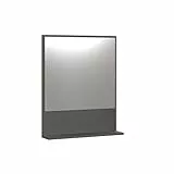 trendteam smart living - PureBliss - Wandspiegel - Anthrazit/Evoke Eiche - (BxHxT) 60 x 74 x 14cm - Badezimmerspiegel mit 60cm Ablagefläche