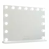 Flamingueo Schminkspiegel mit Beleuchtung - 15 LED - 3 Modi - Einstellbare Intensität - Touch Control - Vanity Mirror - Weiß - 58x12x43cm