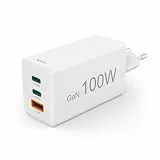 Hama USB-Schnellladegerät (USB Ladestecker mehrfach, GaN Charger für Handy, USB C Ladegerät 100 W, Universal Ladegerät USB-A, Quick Charge 3.0 Ladegerät, Schnelllader Power Delivery, Laptop Netzteil)