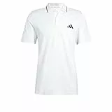 adidas Herren Essential Three Stripes Pique Polo Shirt, White/Black, XXL