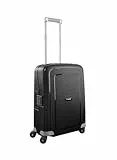 Samsonite S'Cure - Handgepäck Koffer 55 x 40 x 20 cm - Hartschalen Kabinentrolley passend für die meisten Airlines inkl. Ryanair und EasyJet - 4 Rollen, TSA-Schloss, Leicht - 34 L - Schwarz
