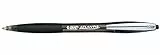 BIC Atlantis Soft Druckkugelschreiber 0,32 mm Schwarz , Gummierte Griffzone, Metallclip, Nachfüllbar, 12 Stück