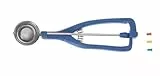 HENDI Eisportionierer Stöckel, verstärktem Glasfasernylongriff, mit Farbclips, geeignet für Geschirrspüler, Eislöffel, Eiscreme Löffel, 1/40, ø45mm, Edelstahl
