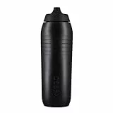 KEEGO | Die Evolution der Sportflasche | Elastisches Titan | Schützt vor Plastik im Wasser | Leicht und quetschbar | reiner Geschmack | einfache Reinigung (Black 750ml)